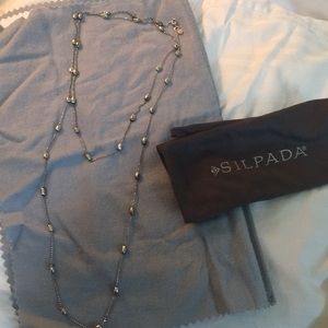 Sterling silver long necklace by Silpada